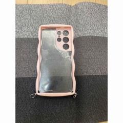 波型ピンクシリコンケース ショルダー付き