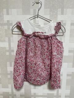 一度着用ファミリアリバティ花柄チュニックTシャツ100