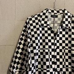 原宿 スピンズ チェックシャツ 半袖 レーシング ビッグシルエット シャツ