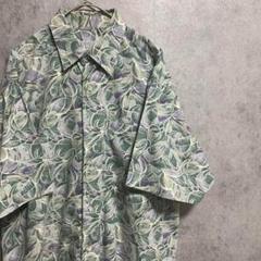 90S vintage 半袖　柄シャツ　メンズM 古着　個性派　奇抜　B4
