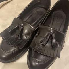 【stilmoda】フリンジ付きブラックローファー stilmoda】フリンジ付きブラックローファー