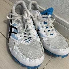 ASICS TARTEREDGE ホワイト/ブルー針付き