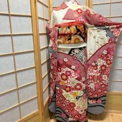 ［4886］振袖 4点セット 相良刺繍 絞り 成人式 卒業式 正絹 着物 袷