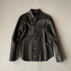 美品 Cinquanta 50 バッファロー レザー ウエスタン ブラックのサムネイル