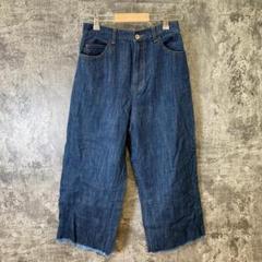 ✨W closet✨ダブルクローゼット♡ジーンズ♡ワイドデニムパンツ♡青系(F)