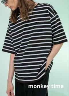monkey time RIPPLE BORDER TEE/Tシャツ XLサイズ