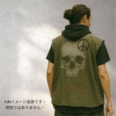 ドイツ軍半袖ミリタリーシャツ ベスト ボロ ダメージ カットオフ 古着