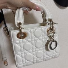 Dior キルティングショルダーバッグ ホワイト 並行輸入