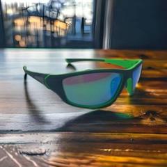s35送料込みライディングメガネUV400 スポーツサングラス緑×グリーン387