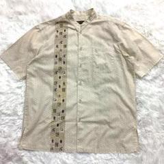 かりゆしウェア クールビズ 切手柄 涼しい上品 高級 品位 夏物 メンズ