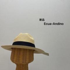新品 エクアアンディーノ パナマハット 中折れハット 麦わら帽子 エクアドル製