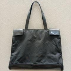 ヴィンテージ PRADA プラダ ナイロン×本革 レザー トートバッグ 黒