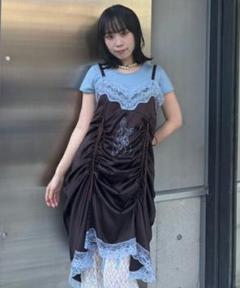 本当に信頼出来る店 キャンディストリッパー チューリップ柄 ピンタック フリル ワンピース