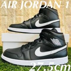 ナイキ ウィメンズ エア ジョーダン 1 ミッド NIKE スニーカー 白 黒