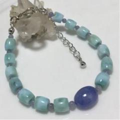 タンザナイト とラリマーのブレスレット