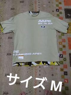 AAPE 　moonface パネル プリント Tシャツ　サイズM