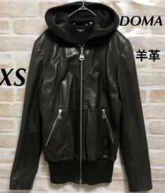 一番の ブラック 黒 ヴィンテージ ライダースジャケット レザー DOMA ドマ - ライダースジャケット