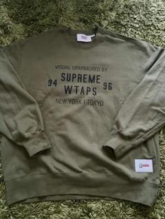 supreme wtaps スウェット クルーネック Mサイズ カーキ