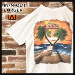 《人気》IN-N-OUT-BURGER tシャツ バックロゴ　M 白