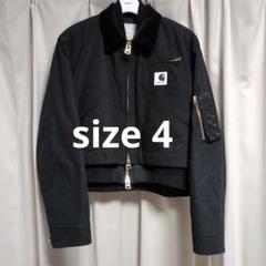 Carhartt ブラック MA-1ジャケット Sacai - Sacai X Carhartt WIP キャンバス × MA-1 ジャケット