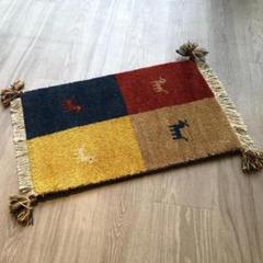新品 高級手結び絨毯 GABBEH ギャッベ ラグ 60×90cm No.11