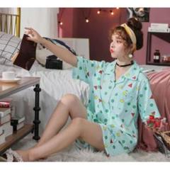 ★水色★♡新品♡ 即売れ パジャマ♪レディース 半袖 短パン 部屋着