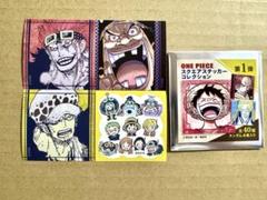 ONE PIECE スクエアステッカー 第1弾 キッド ロー 麦わらの一味