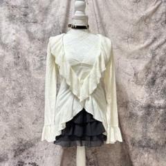 y2k 00s フリルカーディガン　フェアリーグランジ 袖フレア