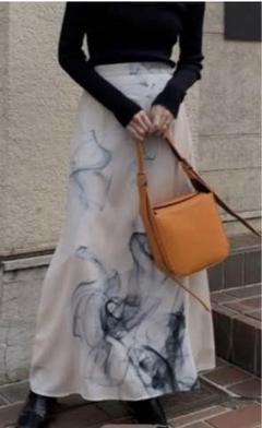 Ameri　CURL OF SMOKE FLARE SKIRT Ameri vintage CURL OF SMOKE FLARE SKIRT