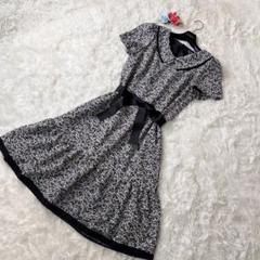 23SS極美品✨エムズグレイシー 小花柄 とろみ素材 ひざ丈 洗濯可 膝丈38