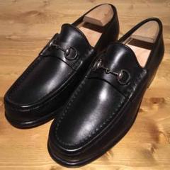 未使用 美品 GUCCI / ビットローファー 黒銀 7 1/2 B 24.5