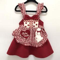 【美品】シャーリーテンプル 2点 チェックワンピース カーディガン うさぎ 総柄 シャーリーテンプル うさぎワンピースセット