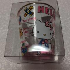 サンリオ展　70's　ギンガムチェック　ミニグラス　キティちゃん