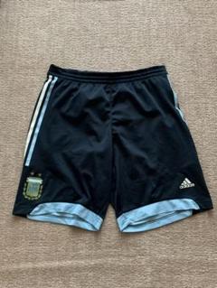 adidas アルゼンチン代表 ハーフパンツ 黒/水色 - メルカリ