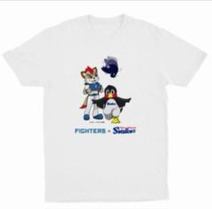 もう手には入らない⁉日ハム.しゃけまる× ヤクルト.つば九郎.コラボTシャツ M もう手には入らない⁉日ハム.しゃけまる× ヤクルト.つば九郎