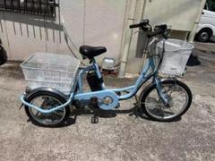 大阪市周辺限定】水色 三輪自転車 前後カゴ付き