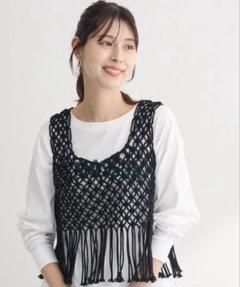 chocol raffine robe　マクラメベスト