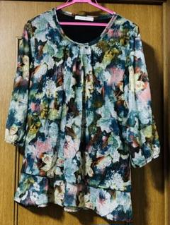 Image in Happiness 花柄チュニック トップス　七分袖　M〜L