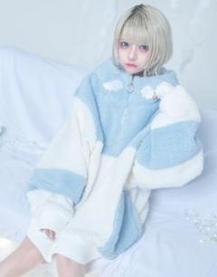 ililil　あざと可愛い天使ボアぱぁかぁ　L.Blue(ライトブルー) ililil【イルイルイル】あざと可愛い天使ボアぱぁかぁ/全3色