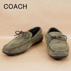 メンズ COACH コーチ 10D グリーン スウェードシューズ