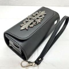 ●アイコス イルマ i ケース iqos iluma 用 ストラップ 紋章 黒K