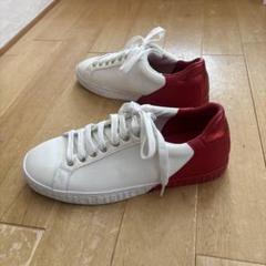 ★新品未使用★ZARA★ ホワイト/レッド★スニーカー★26cmのサムネイル
