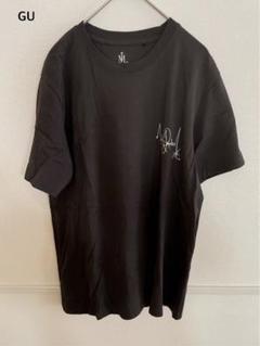 GU Tシャツ グラフィックデザイン　マイケルジャクソン　M 綿100% 黒