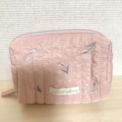 flora claire ピンク刺繍マルチケース