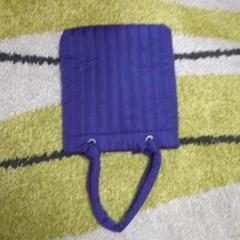 紫色 キルティング トートバッグ