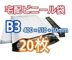 宅配ビニール袋 B3サイズ 20枚 宅配用 宅配袋 梱包 資材 LDPE袋のサムネイル