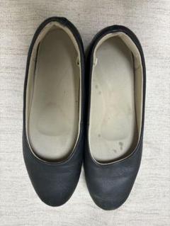 疲れにくいレザーフラットシューズ（黒）/無印良品