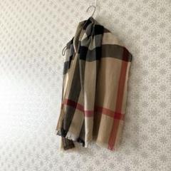 Burberry メガチェック　シルクカシミヤストール　ベージュ　スコットランド Burberry メガチェックシルクカシミヤストールベージュ