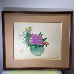 お値下げ　日本画　山科杏亭　絹本肉筆　「花盛り」 m32026659537_1.jpg?1621924054