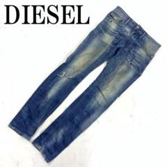 LA7116 DIESEL ディーゼル コットン ダメージデニムパンツ ブルーM